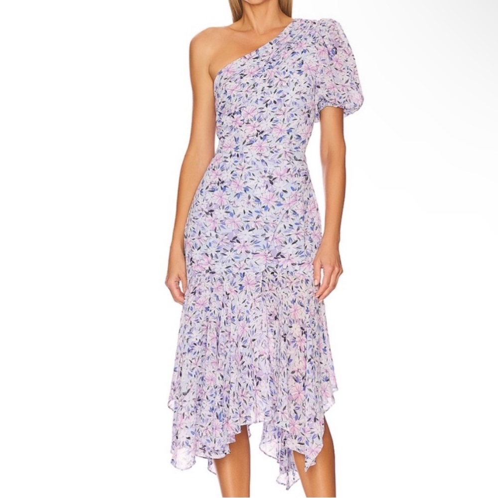 Astr Purple Asymmetrical One-Shoulder Sundress